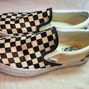 Checkered/glittery Vans. Women’s size 8